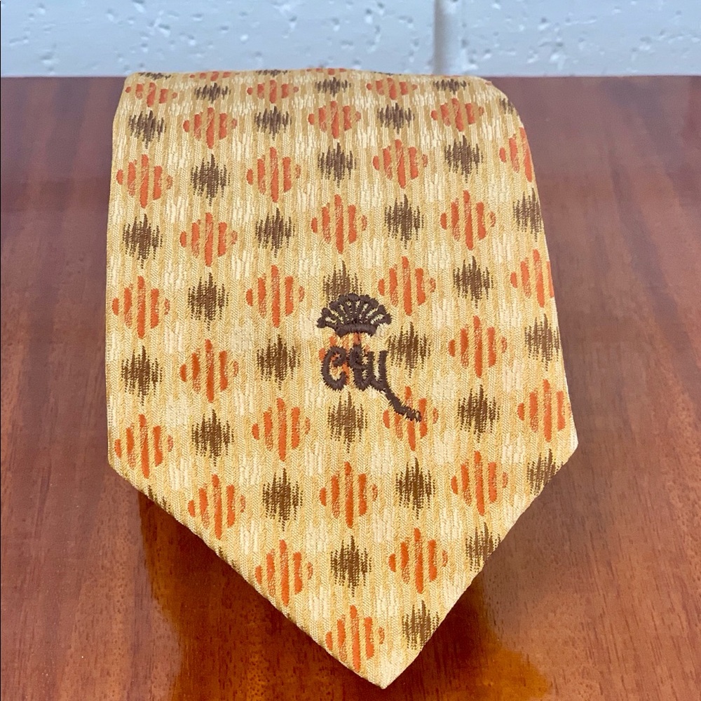 Vintage Countess Mara 1940s-style Neck Tie Yellow